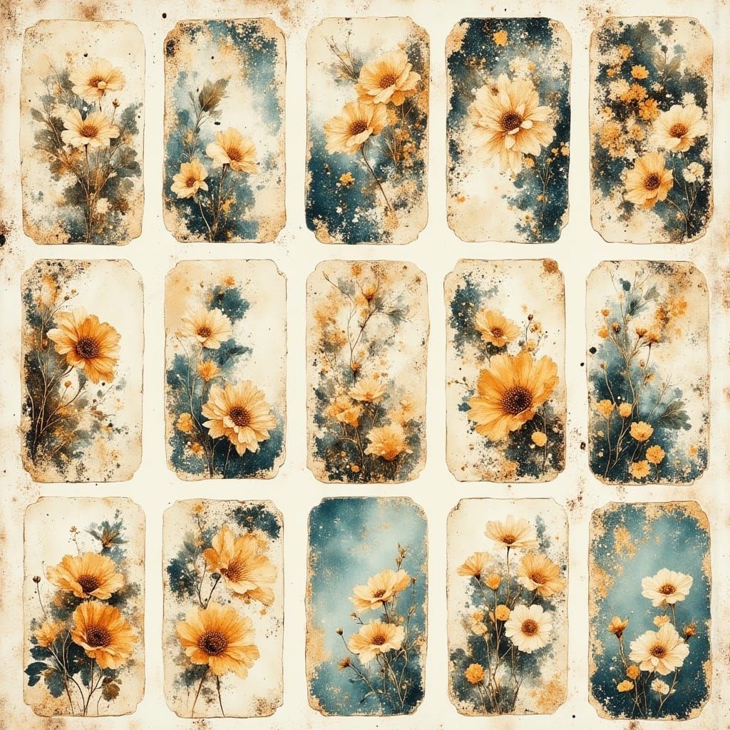 Ethereal Victorian Calling Cards in Vintage Pastel Hues