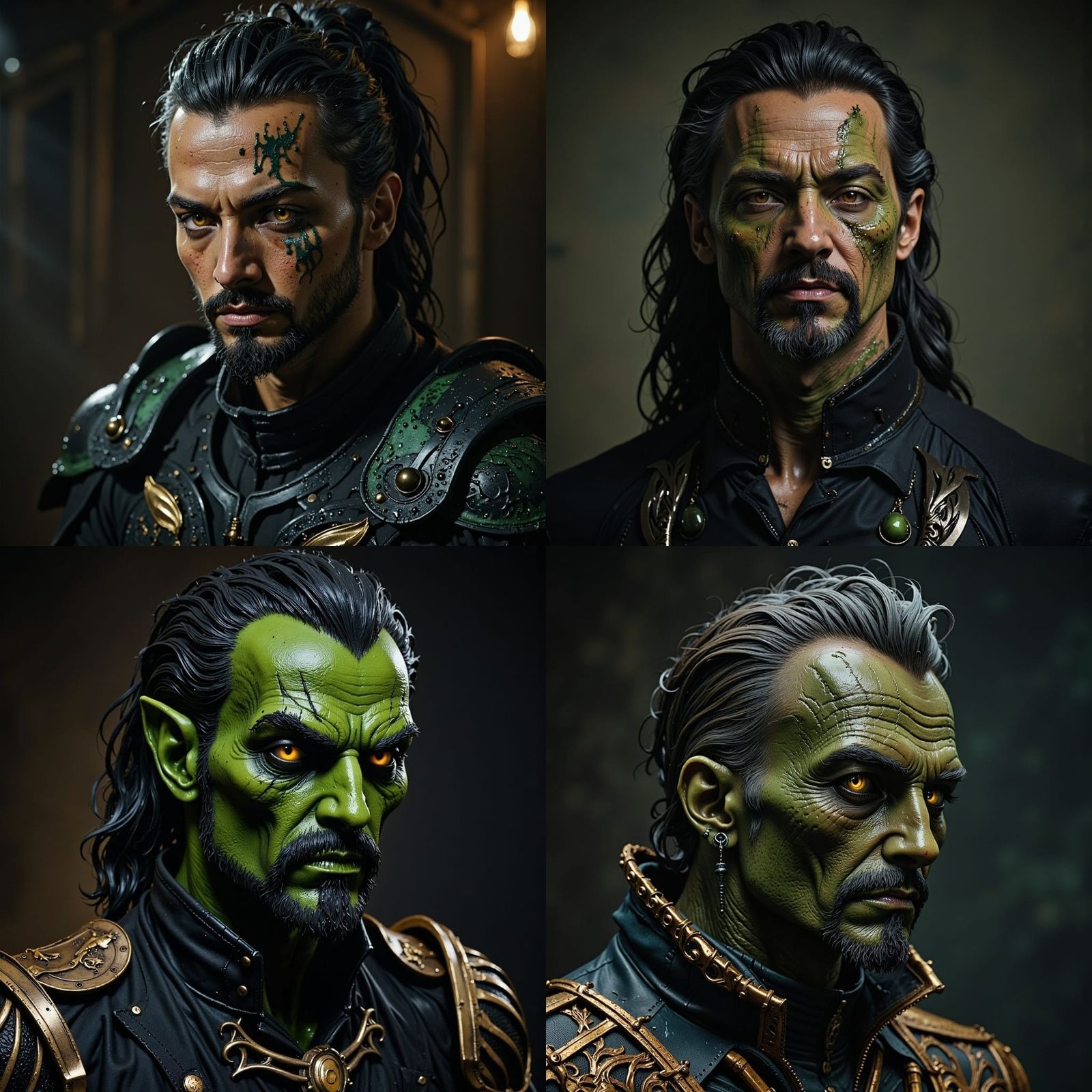 Yuan-ti Captain Portrait in Detailed Splash Art