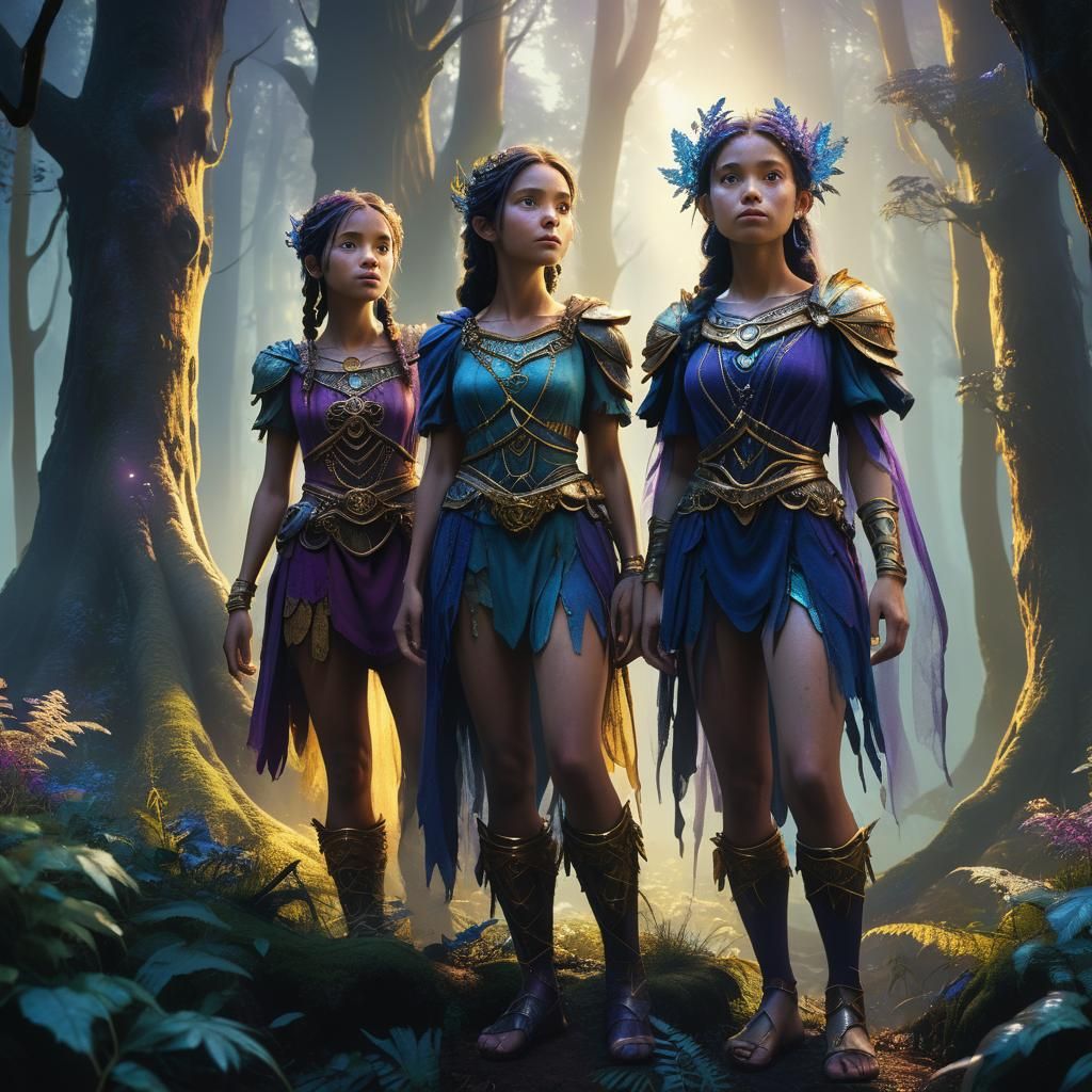 Ruth and Mara in Mystical Forest Concept Art