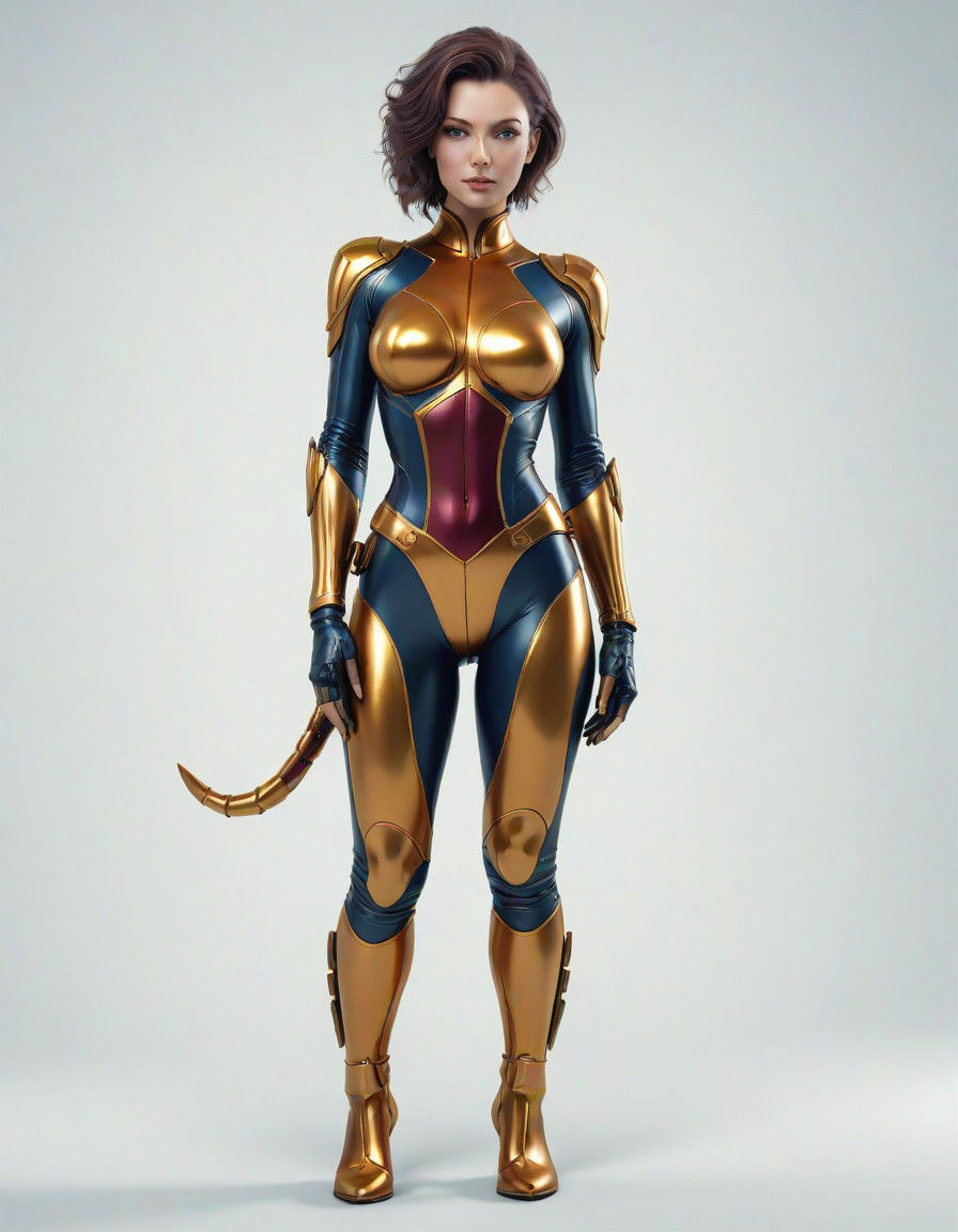 Fantastical Female in Catsuit Captured in Vivid Detail
