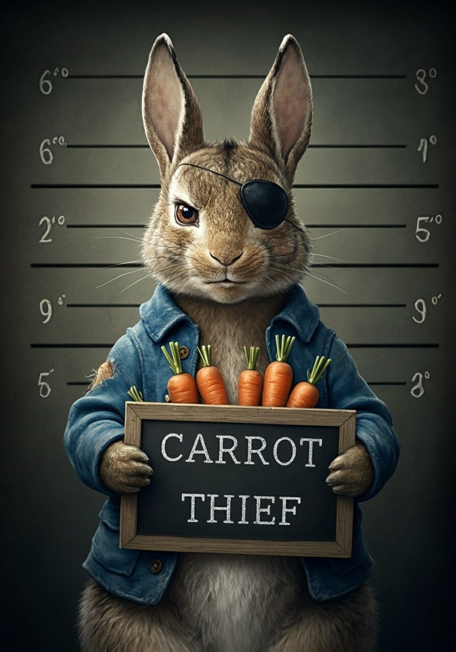 Peter Rabbit's Mugshot
