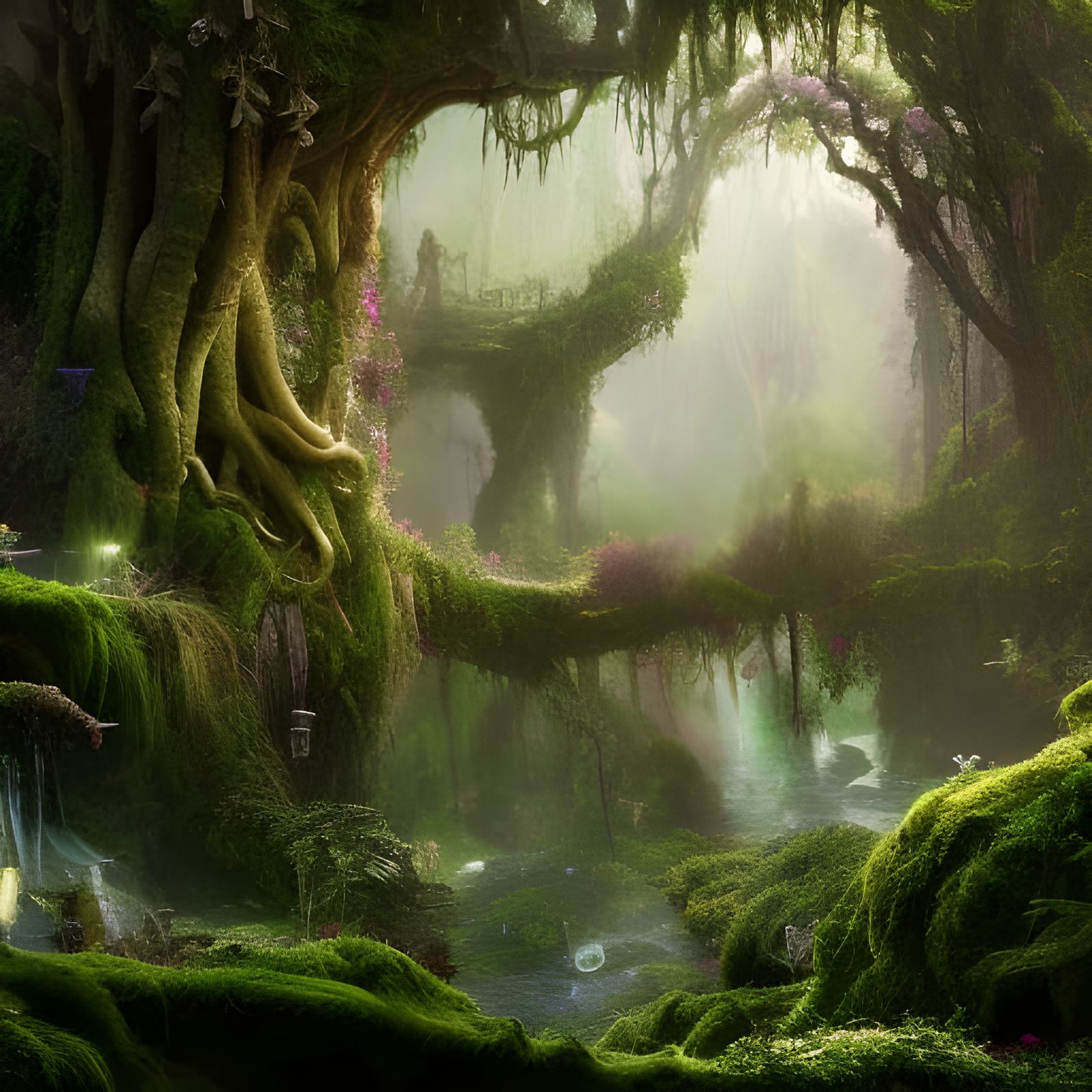 Enchanted Fairy Forest: Epic Digital Matte Painting