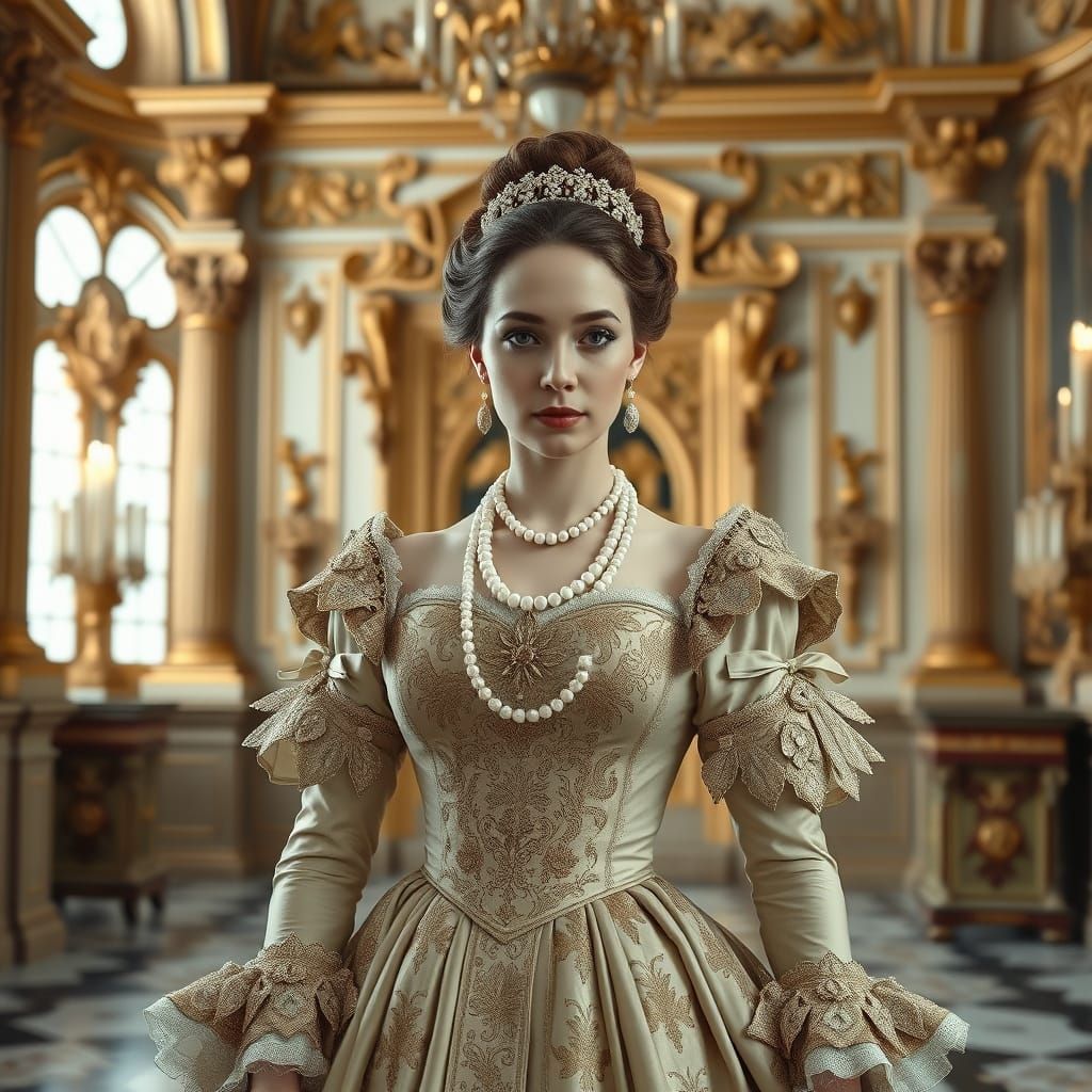 Portrait of a lady in an interior