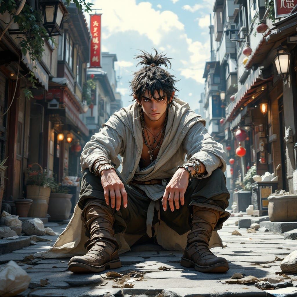 Young, Haggard Monk Brawler in City Streets