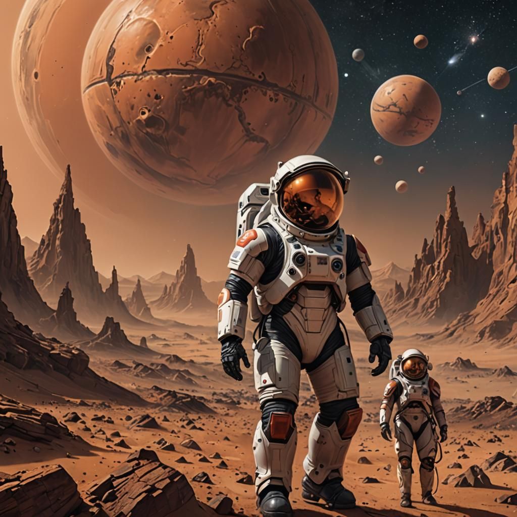 Martian Life Concept Art in 8K Resolution