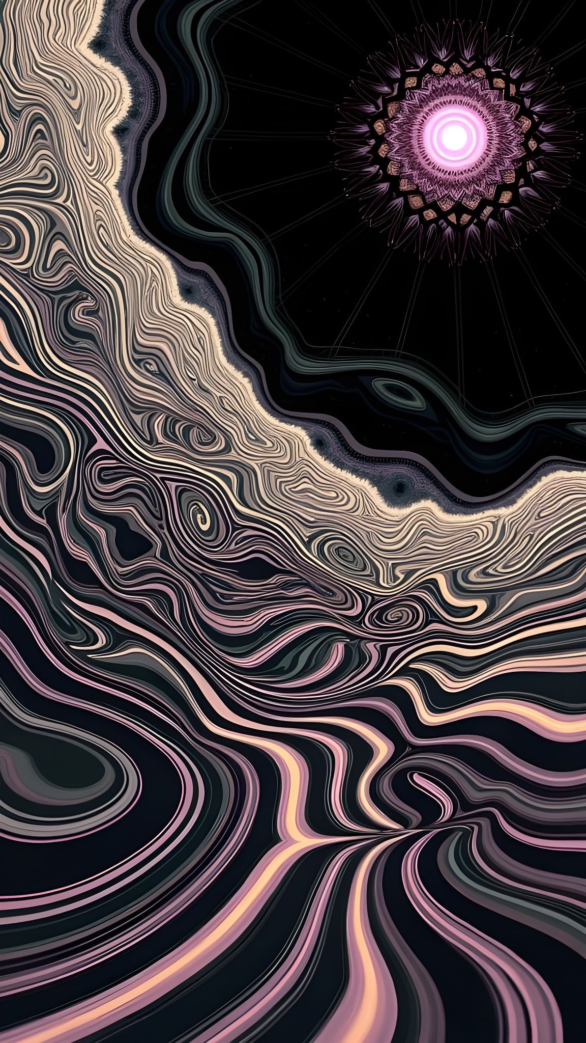 Fractal Double Pendulum Visualization in Horizontal Instance...