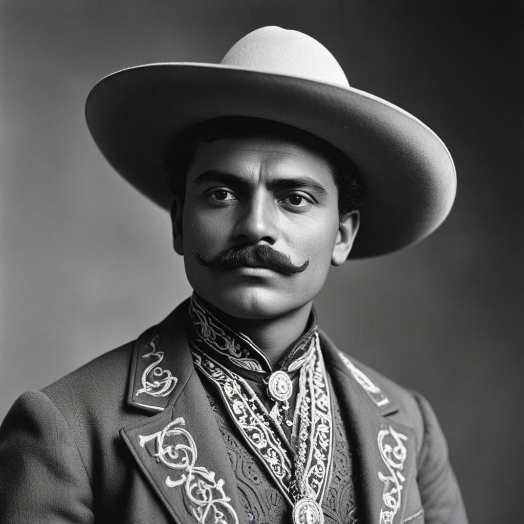 Mexican Revolutionary Leader Emiliano Zapata in Traditional ...