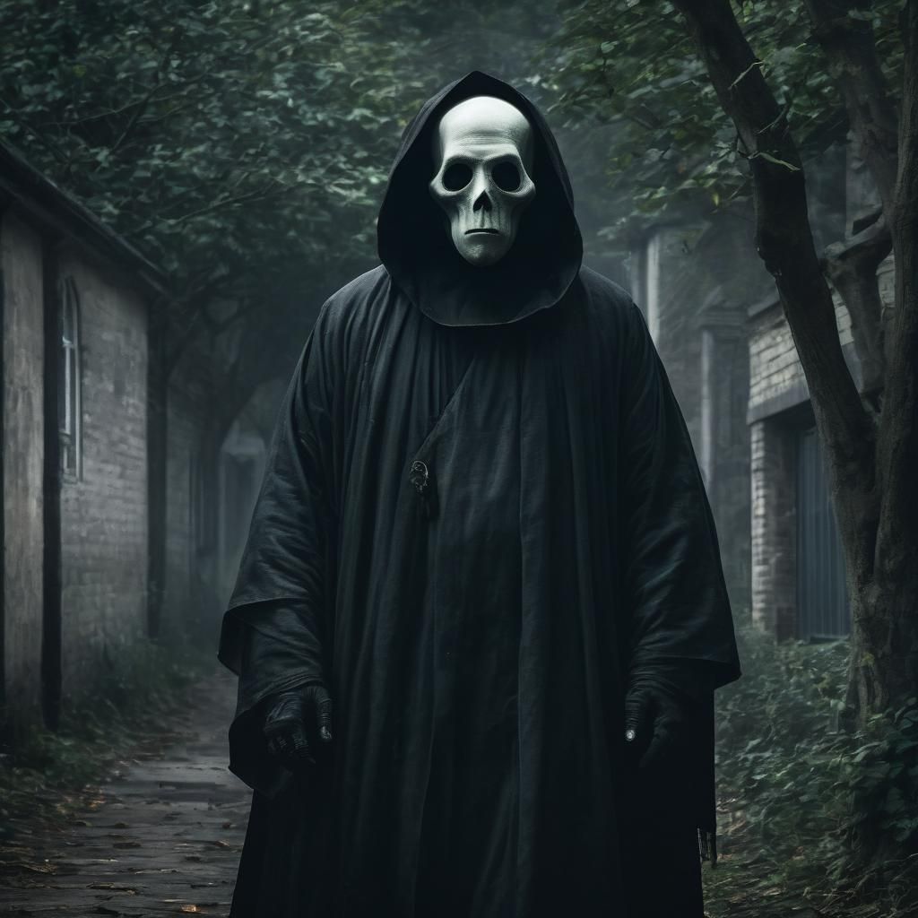 Eerie Black Monk Haunting 30 East Drive