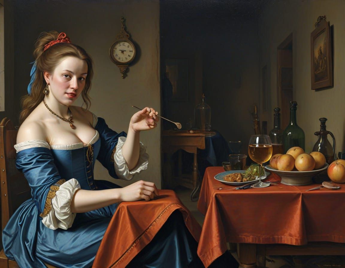 Femme Fatale in the Style of Jan Steen