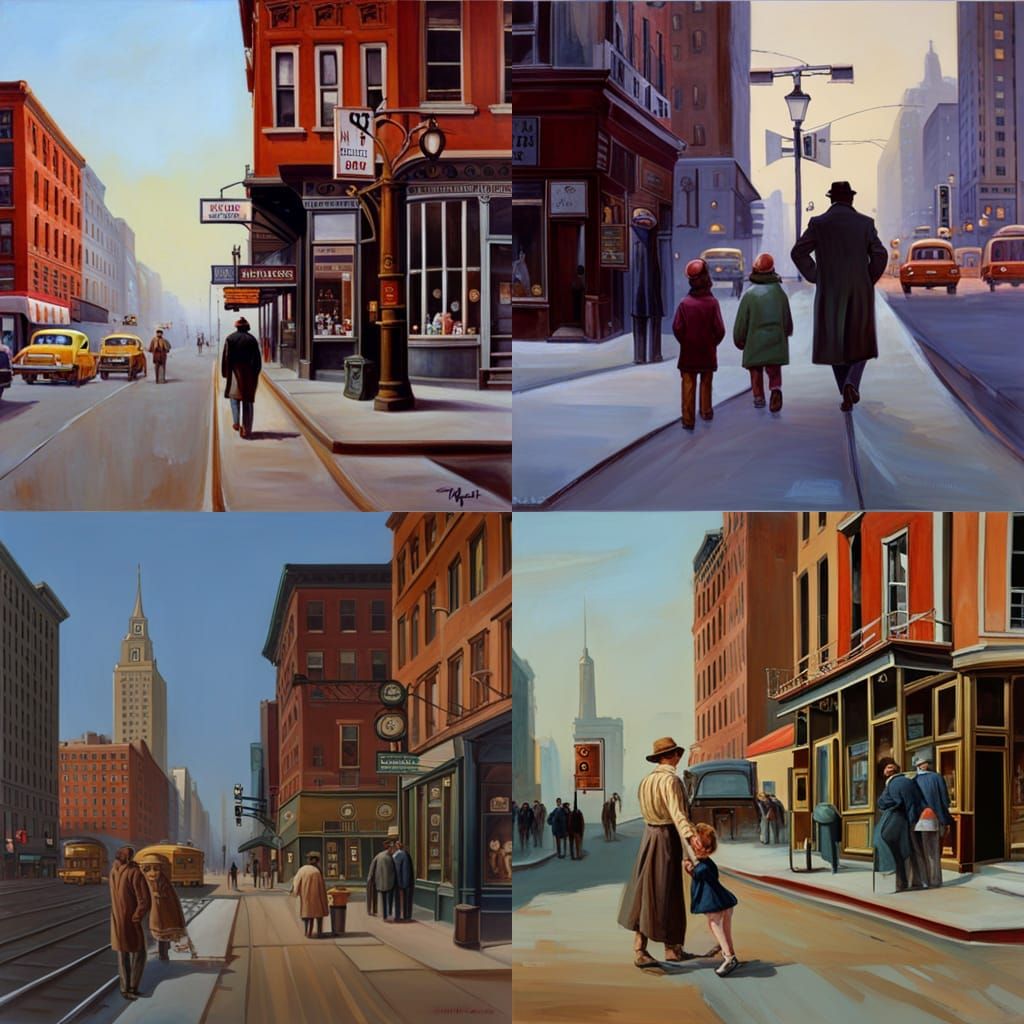 American Realism Scene Generated by AI