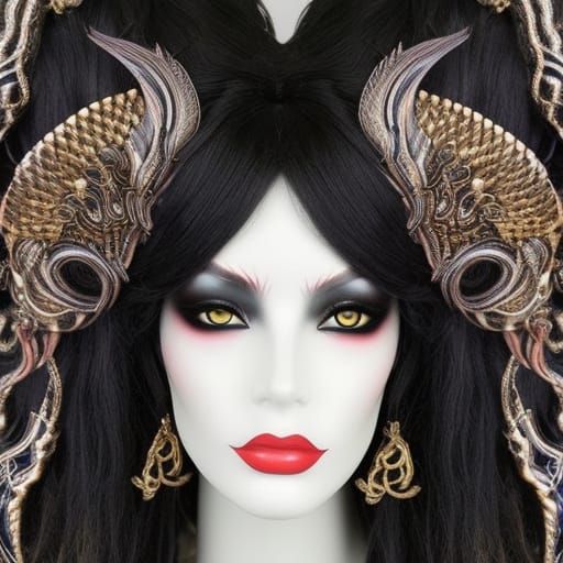 Terrifying Fury Goddess with Snakes and Wings