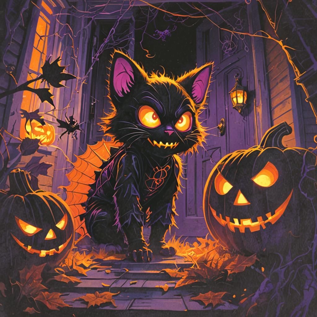 Creepy Halloween Night at the Haunted Mansion