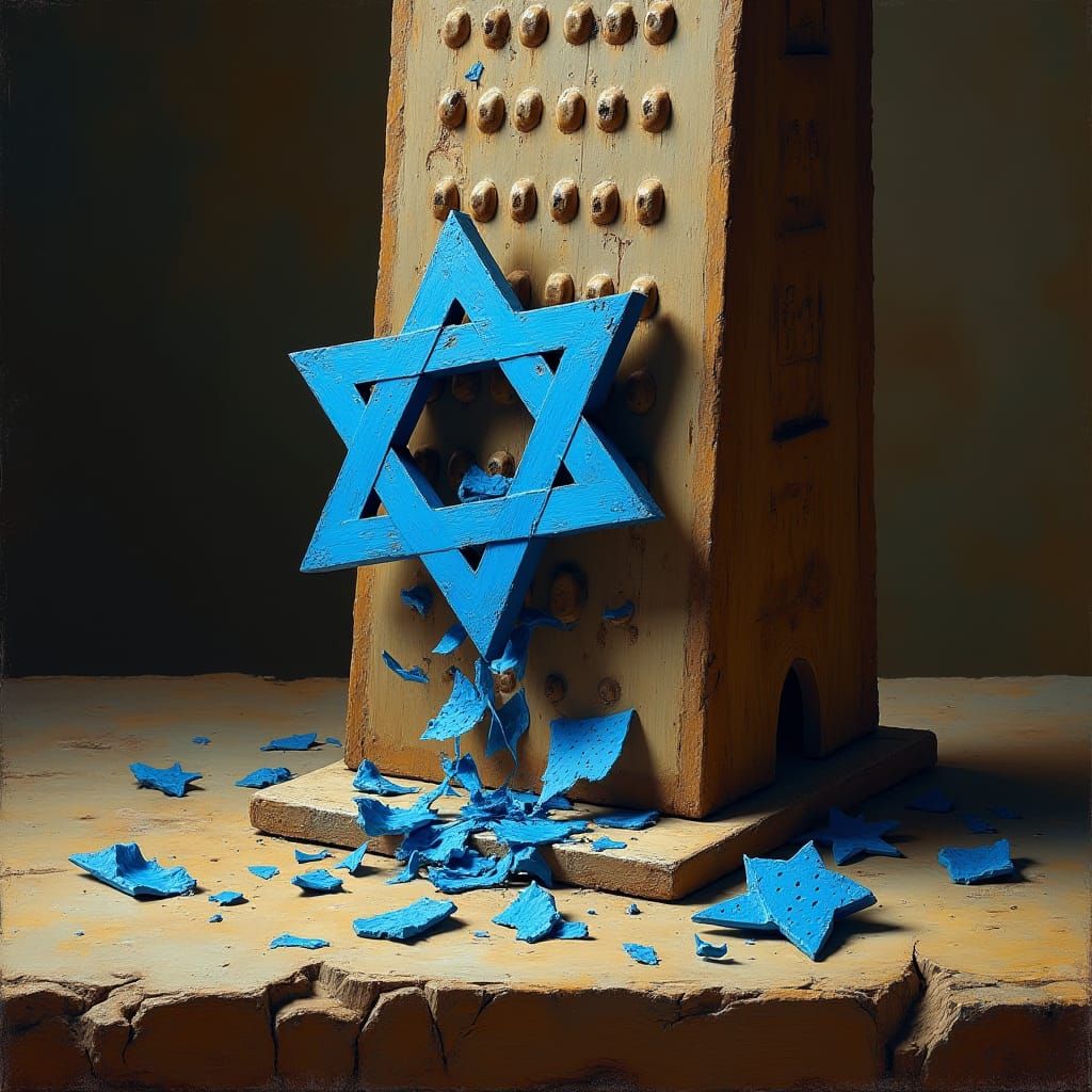 Star of David Being Shredded: Imaginative Realism