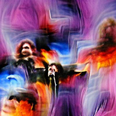 Heavenly Rock Concert in Abstract Expressionism