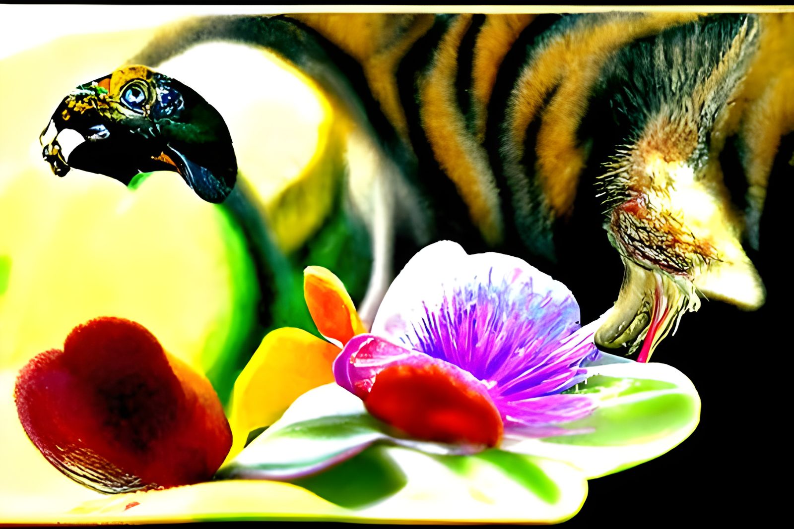 Southeast Asian Flora and Fauna in Hyperrealism