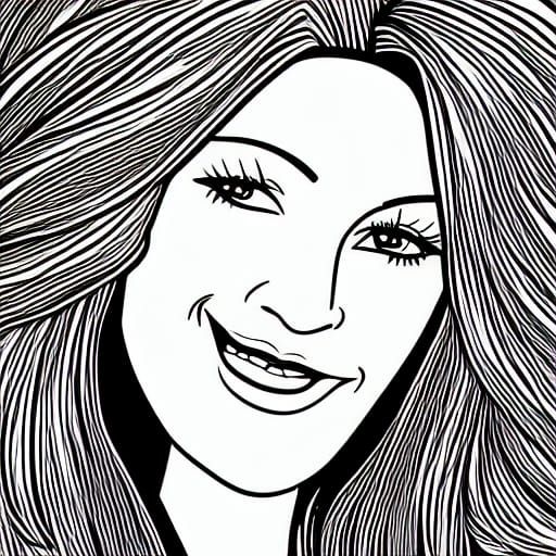 Blonde Latina Woman in 90's Animated Style