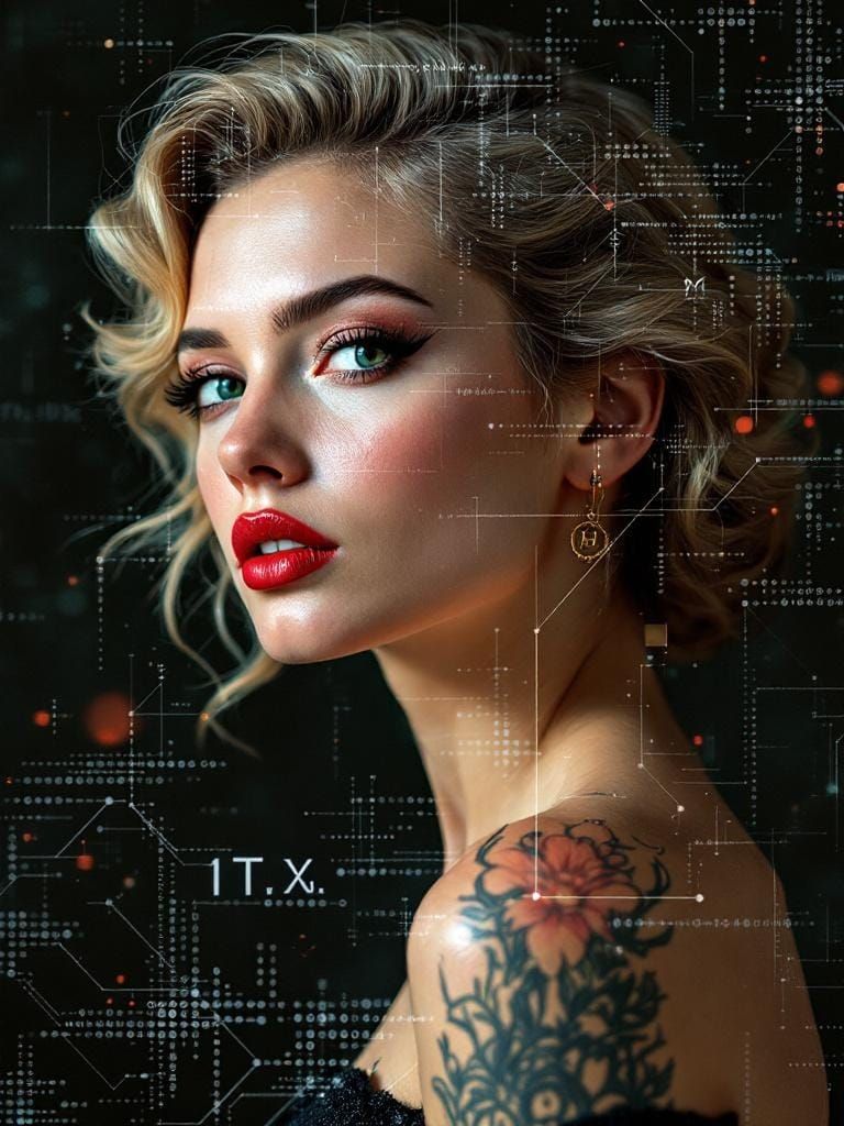 Glitch Art Reveals Reality's Code in Art Nouveau Style