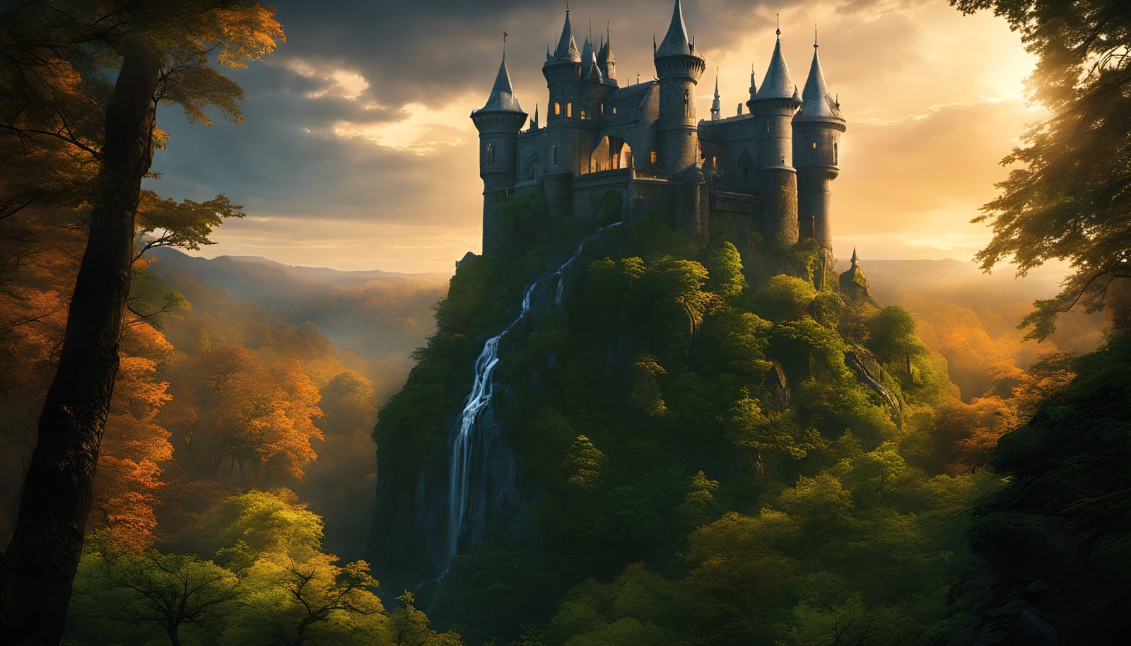 Sorceress in Green Fire: Dark Fantasy Concept Art