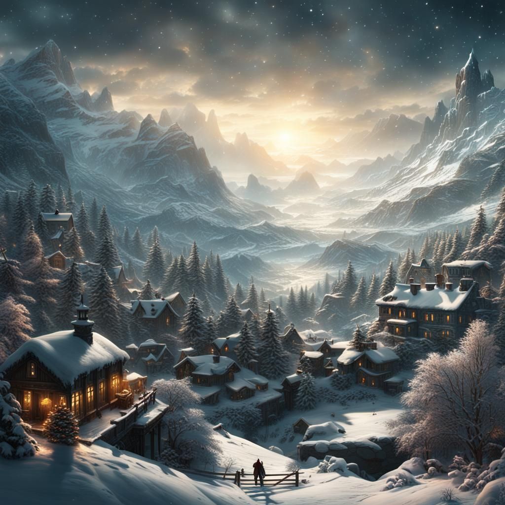 Perfect Christmas Day: Epic Digital Matte Painting
