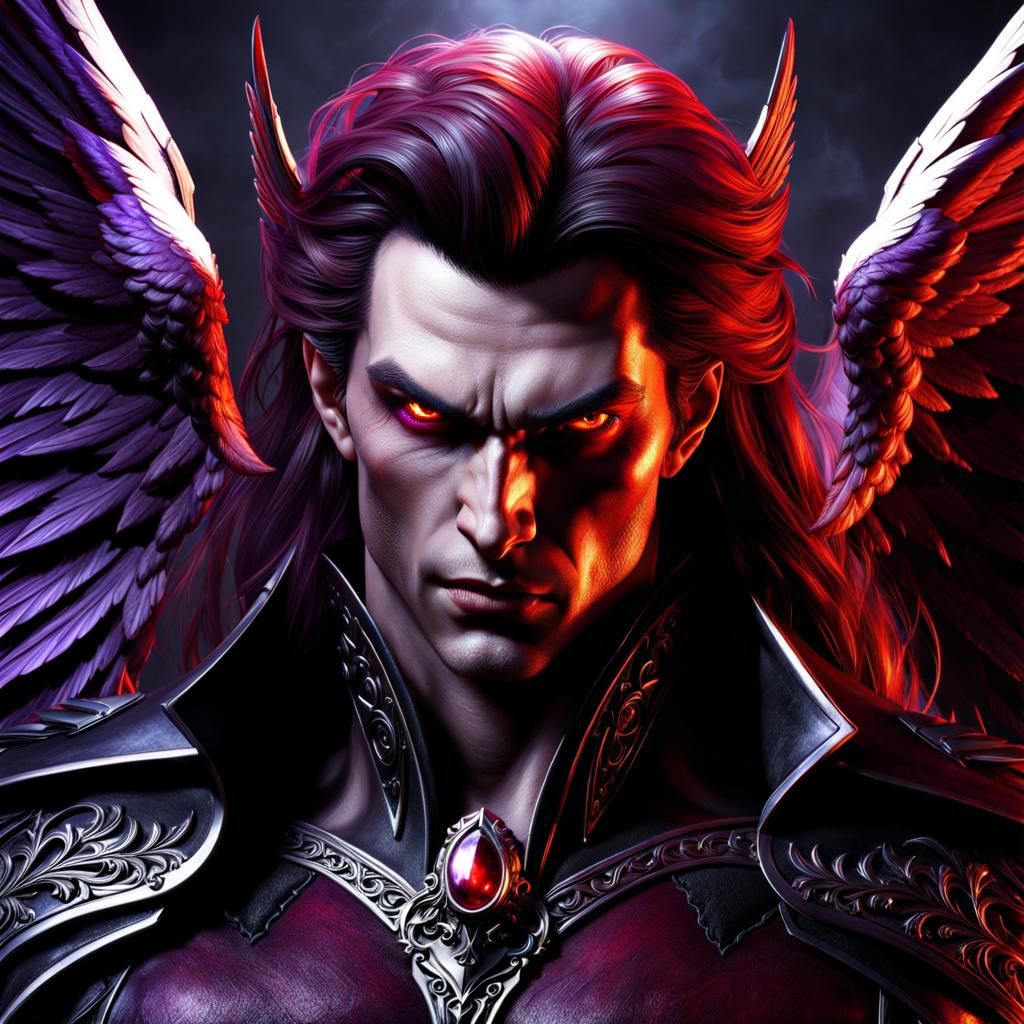 Gothic Vampire Fallen Angel Portrait in Unreal Engine