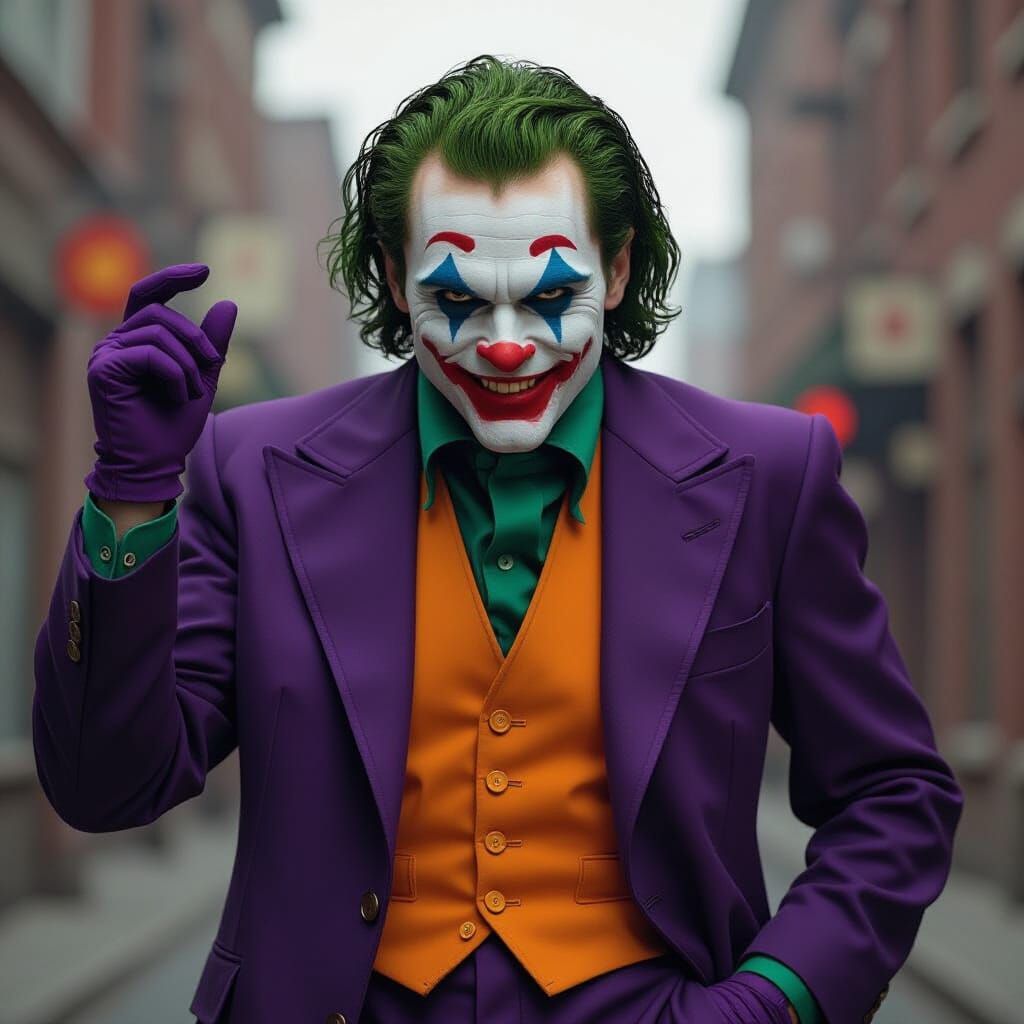 The Joker in Retro Pop Art Style