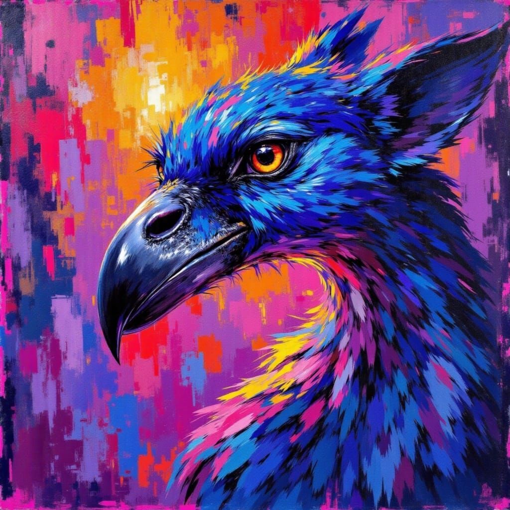 Goddess of the Souk in Calligraphic Ink Style