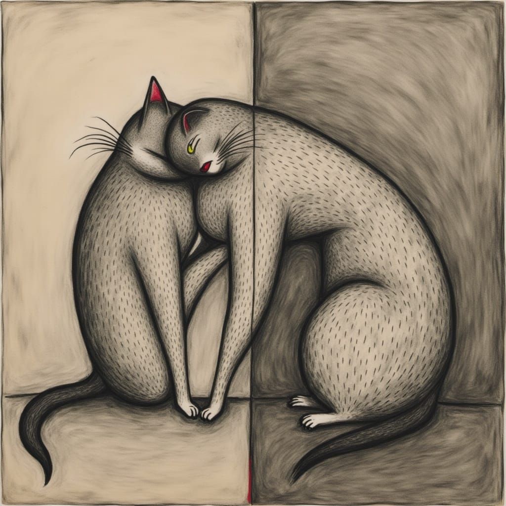 Psychotic Cat Versus Depressed Cat