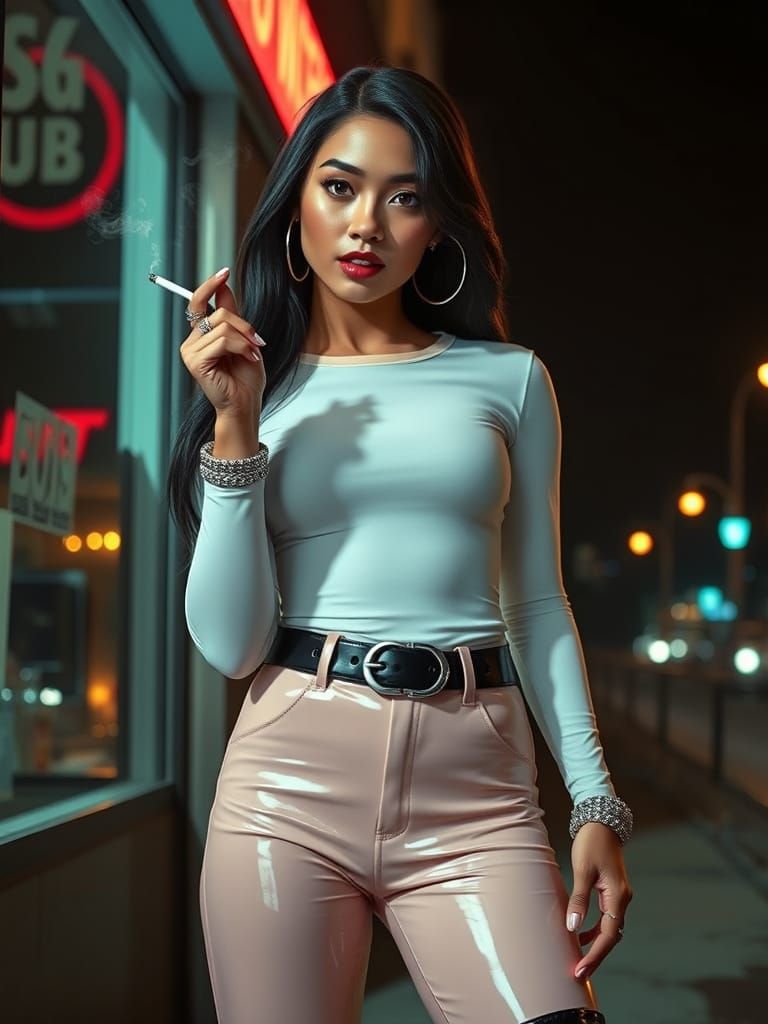 Femme Fatale in Maximalist Digital Matte Painting