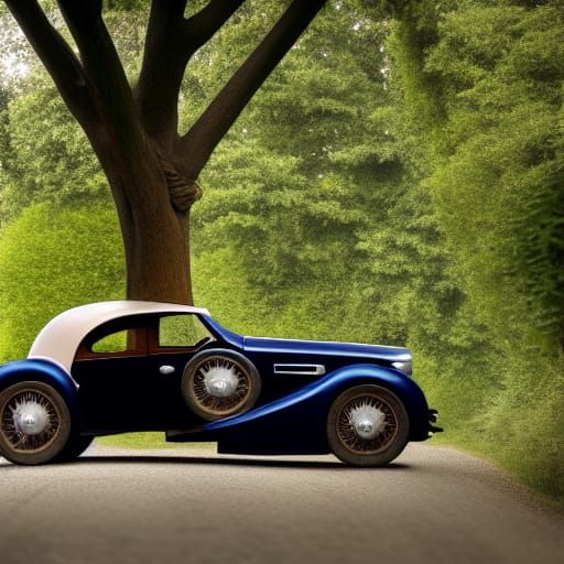 1938 Bugatti on Riverside Road in 8K