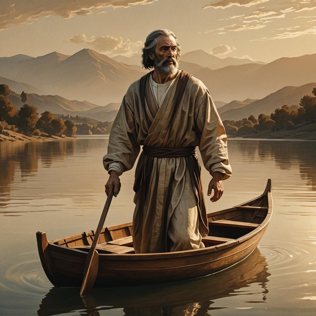 Lazarus on Serene Lake: Biblical Illustration