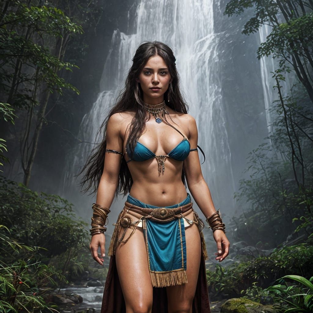 Exotic Loincloth Warrior Woman