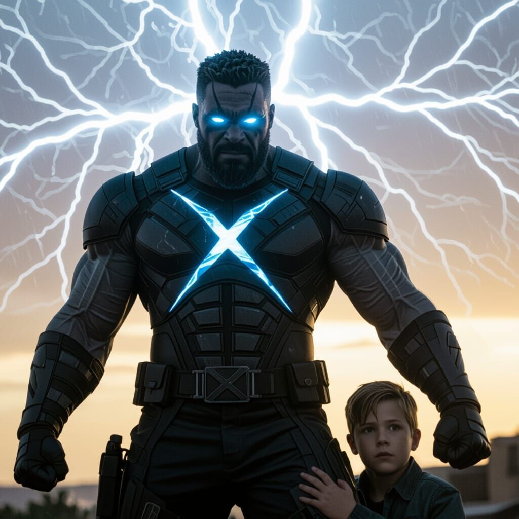 Stormcloud Unleashes Lightning: A Cinematic Superhero Portra...