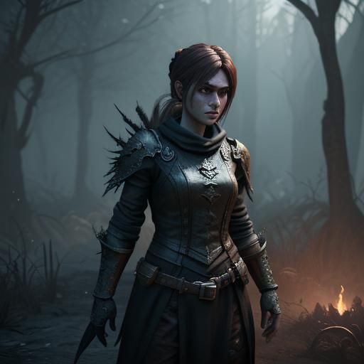 Fantasy Horror Game Character in 3D