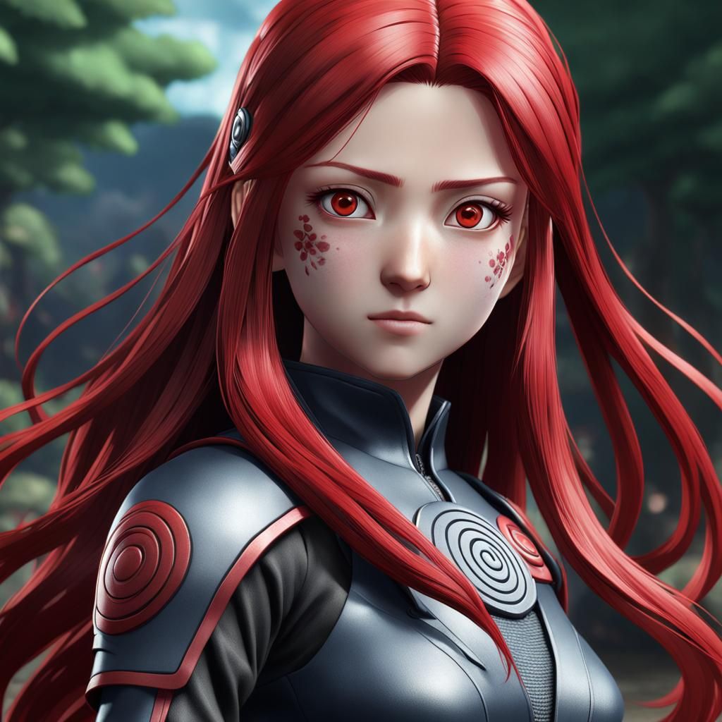 Kushina Full Body Pose from Naruto in 3D