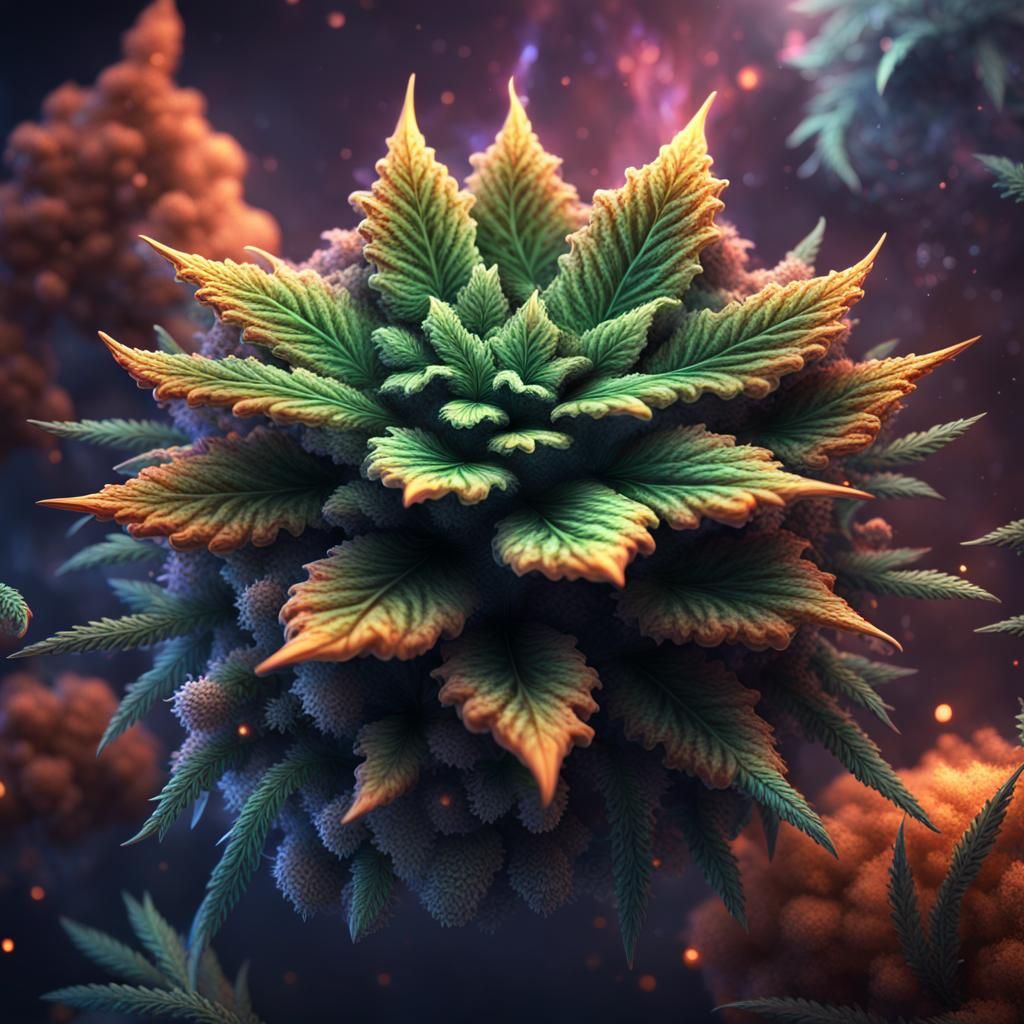 Supernova Marijuana Nug Matte Painting