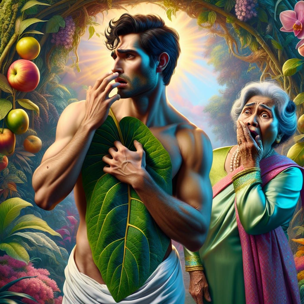 Adam and the Astounded Lady in Eden