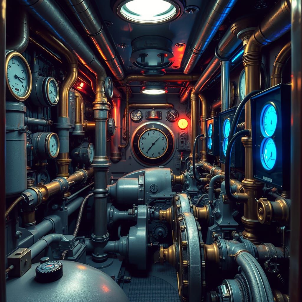 Steam Punk Industrial Engine Room