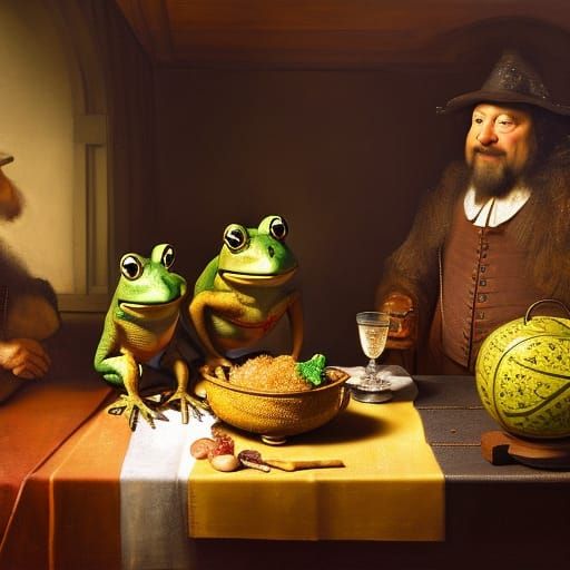 Giant Frog Drinks Grog: 3D Rendered Animation