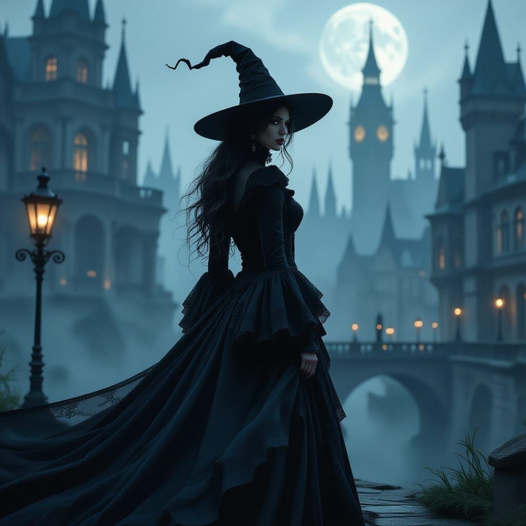 Gothic Witch: Epic Cinematic Digital Matte Painting