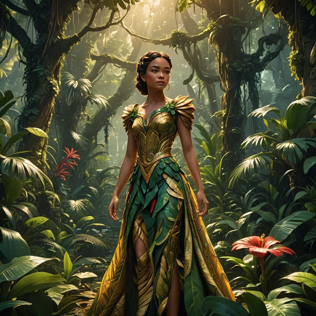 Lilo in Lush Jungle: Fantasy Concept Art