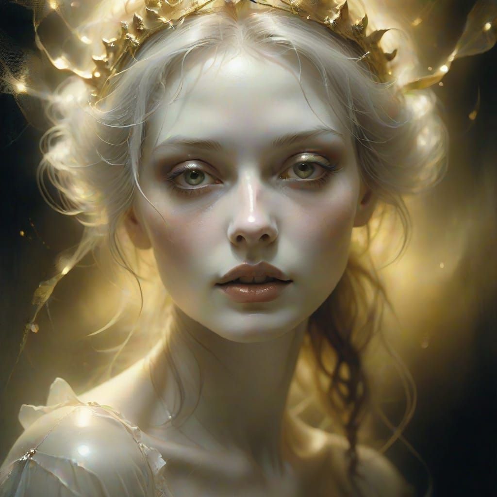 Ethereal Portrait of a Woman in Surrealist Style