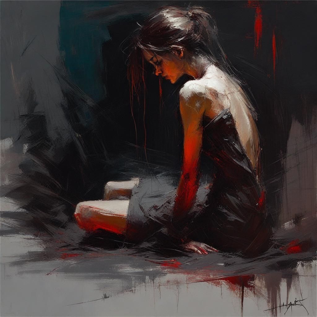 Horrific Image in Dark Muted Tonalist Style