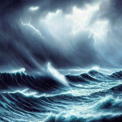 Stormy Seascape: Eldritch and Mysterious
