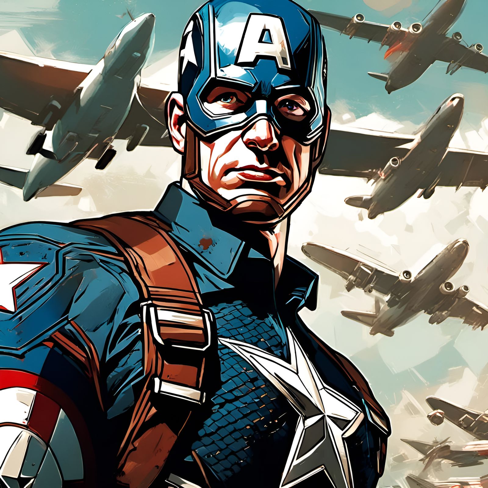 Captain America as Airline Pilot in Detailed 3D