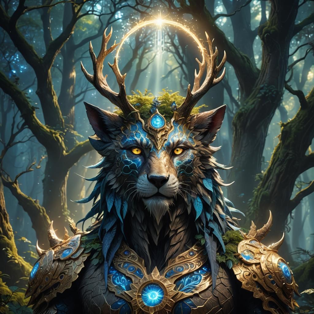 Magical Creature in Mystical Forest Concept Art