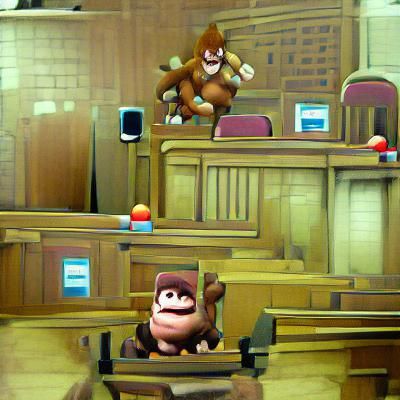 Donkey Kong in Court: A Dramatic Trial Scene