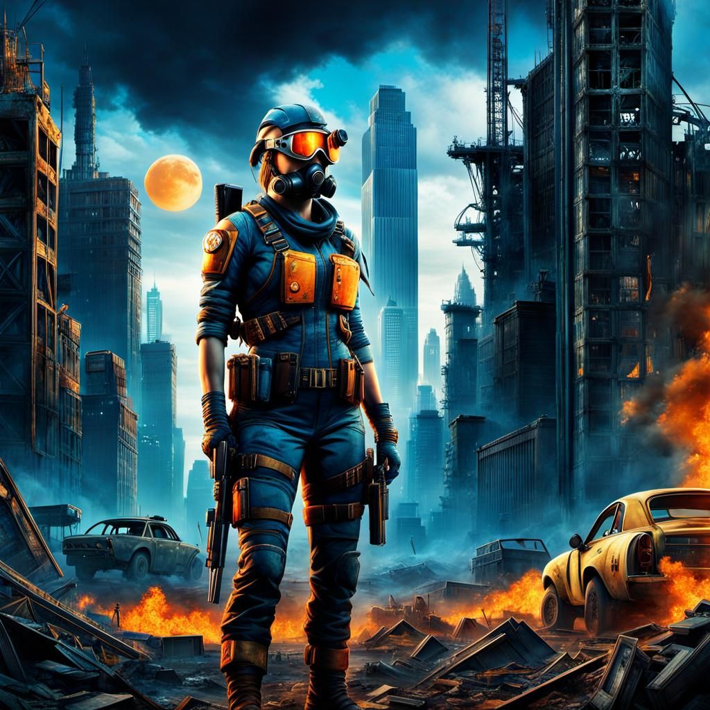 Post-Apocalyptic Movie Poster in 8K