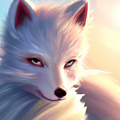 Hyperdetailed Arctic Fox Portrait in Volumetric Lighting