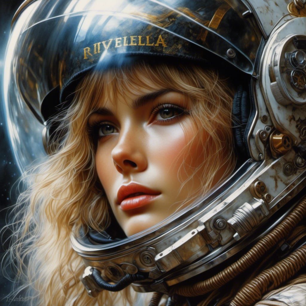 Italian Astronaut Portrait in Hyperreal Digital Art