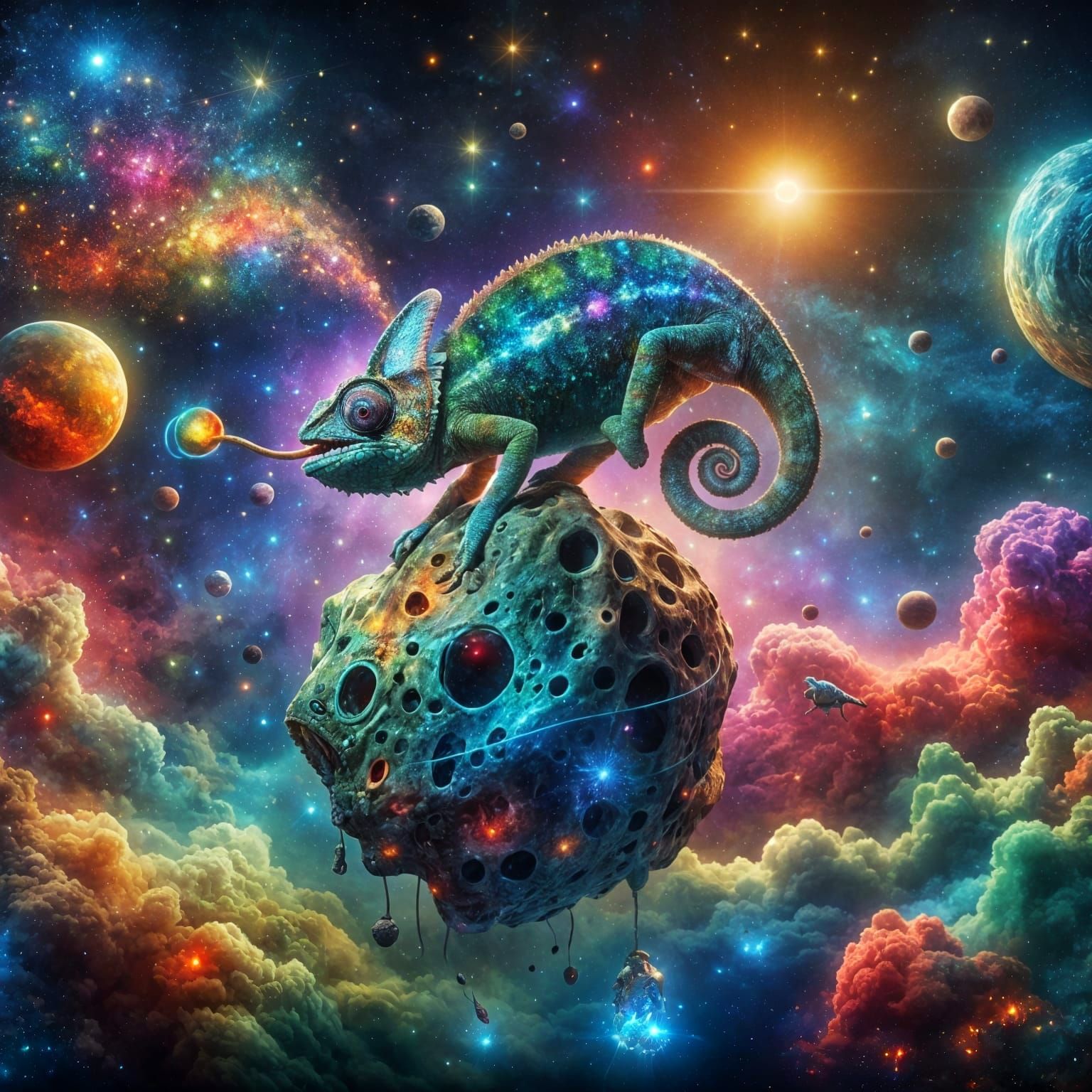 Cosmic Chameleon Catching Stars in Deep Space